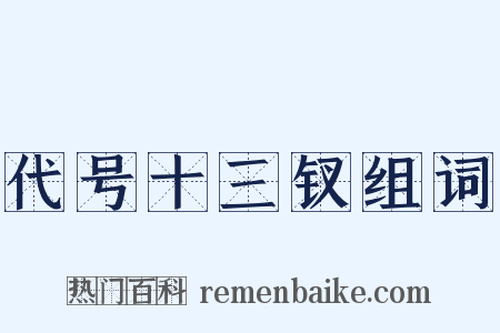 代号十三钗组词是什么意思的图片